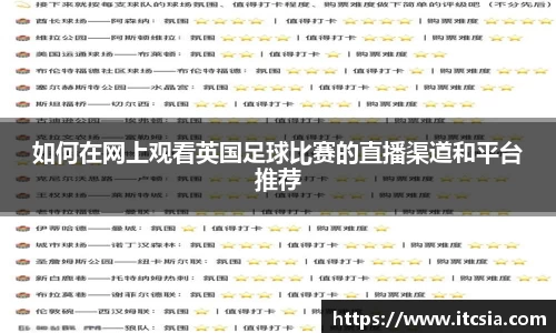 如何在网上观看英国足球比赛的直播渠道和平台推荐